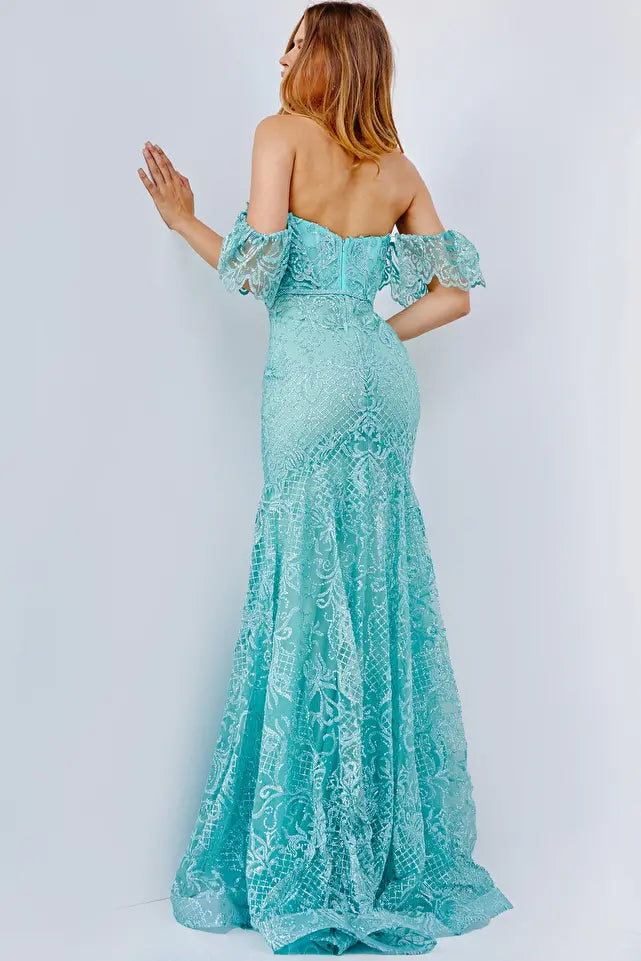 Jovani -JVN23986 Off Shoulder Sweetheart Neck Prom Dress