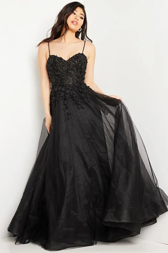 Jovani -JVN25825 Embellished Bodice A-Line Prom Dress