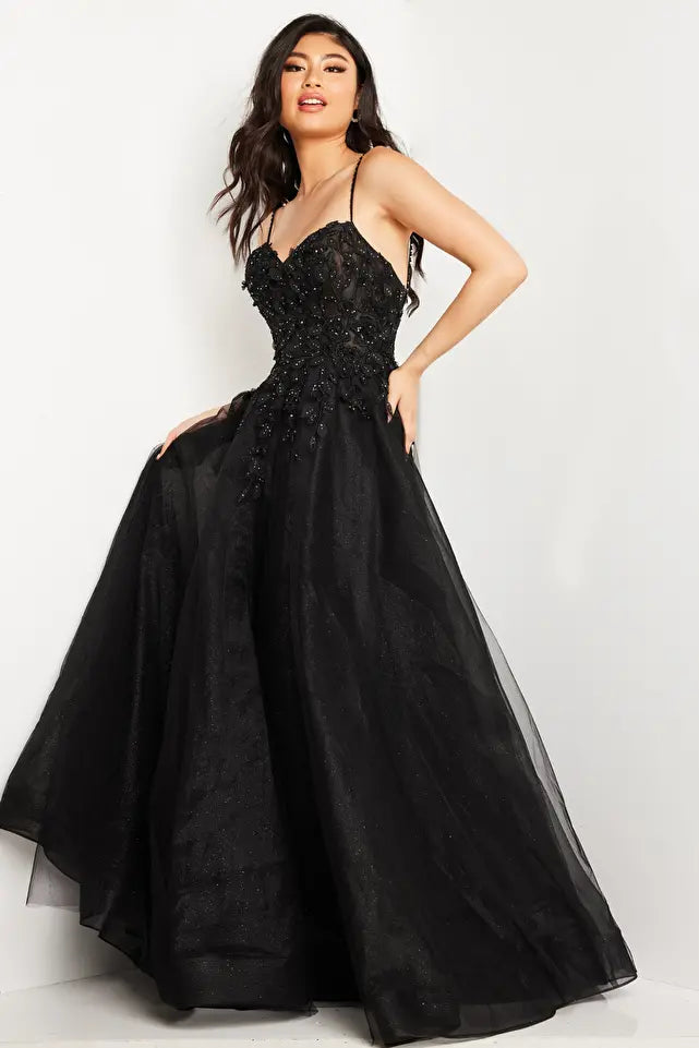 Jovani -JVN25825 Embellished Bodice A-Line Prom Dress