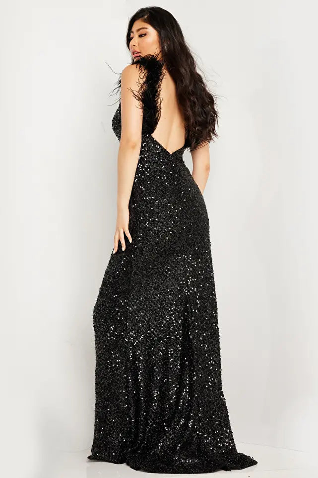 Jovani -JVN36417 Beaded Sequin Fitted Prom Dress