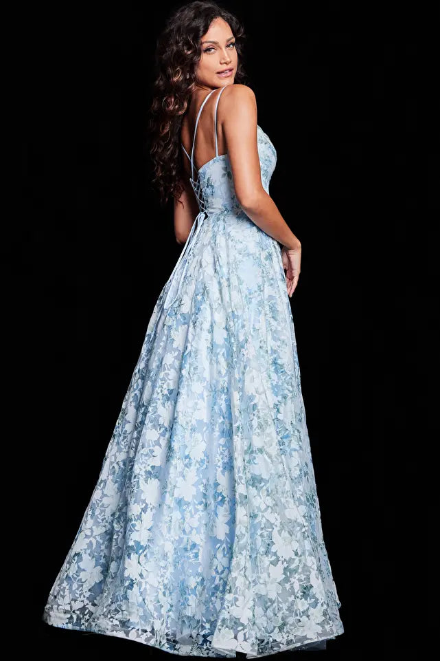 Jovani -JVN36438 V-Neck Prom Ball Gown