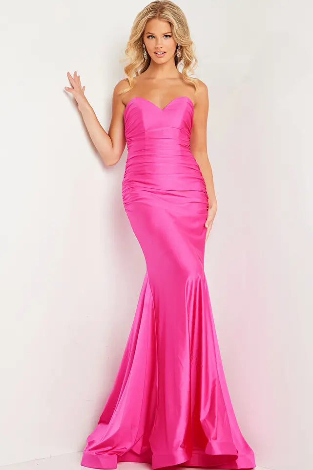 Jovani -37006B Strapless Fitted Mermaid Dress