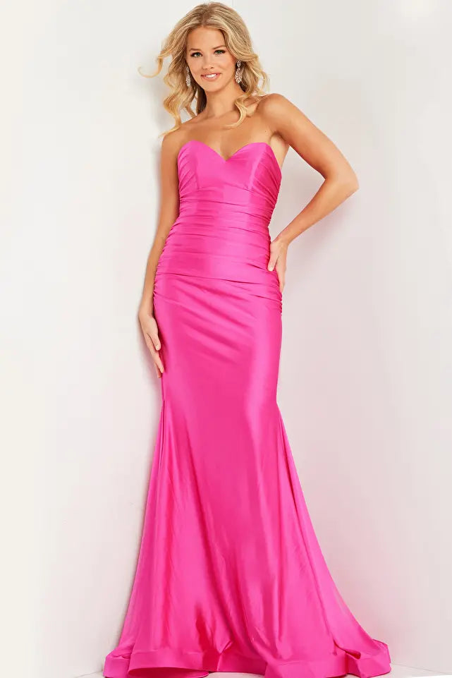 Jovani -37006B Strapless Fitted Mermaid Dress