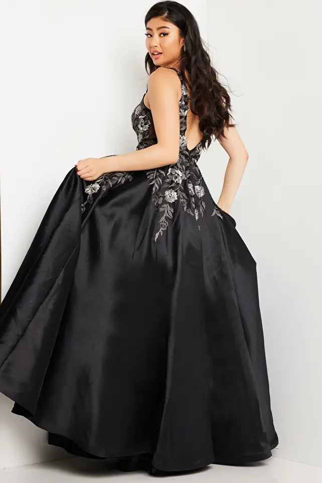 Jovani -JVN37485 Floral Prom Ball Gown