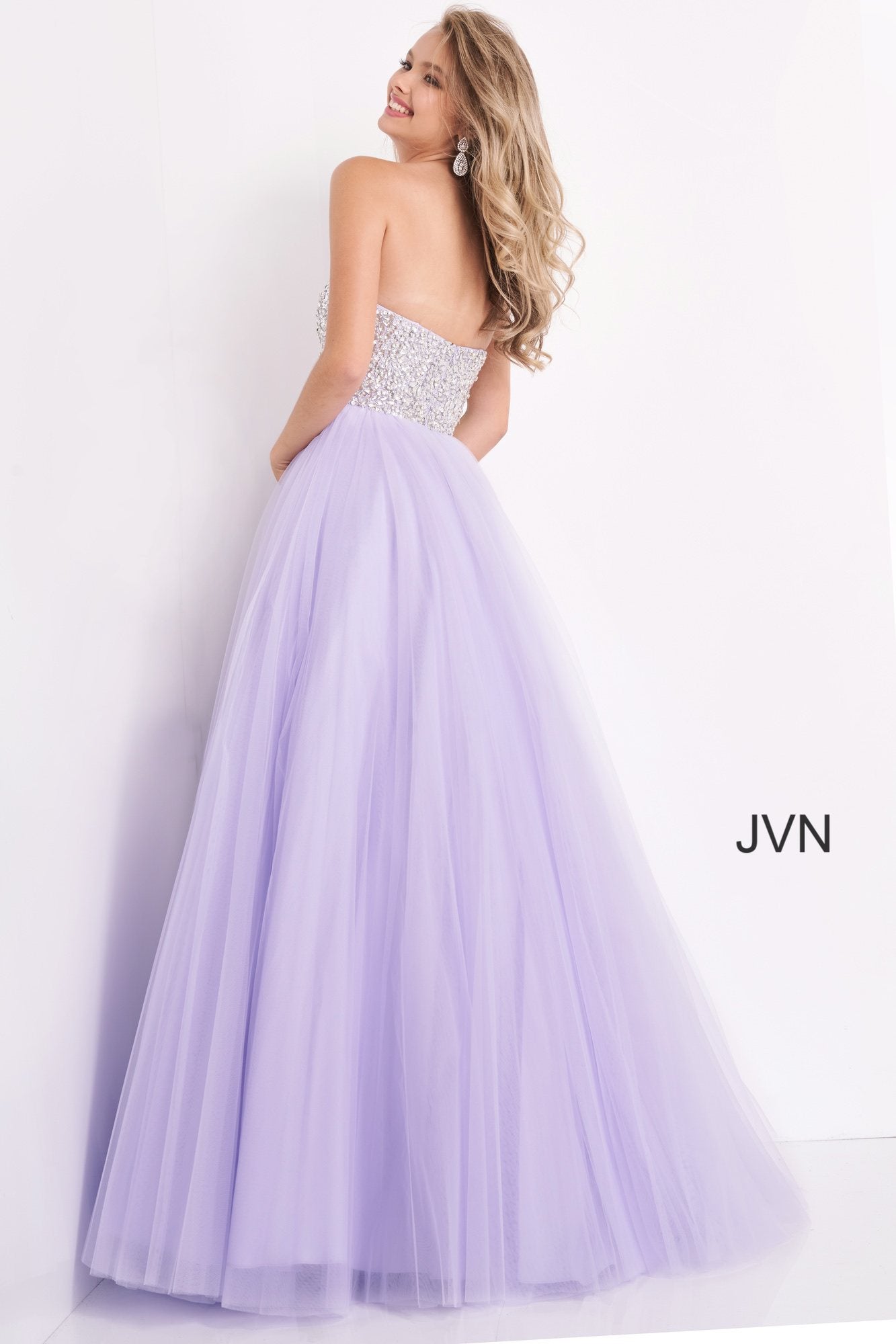 Jovani -52131B Strapless Embellished Bodice Prom Ballgown