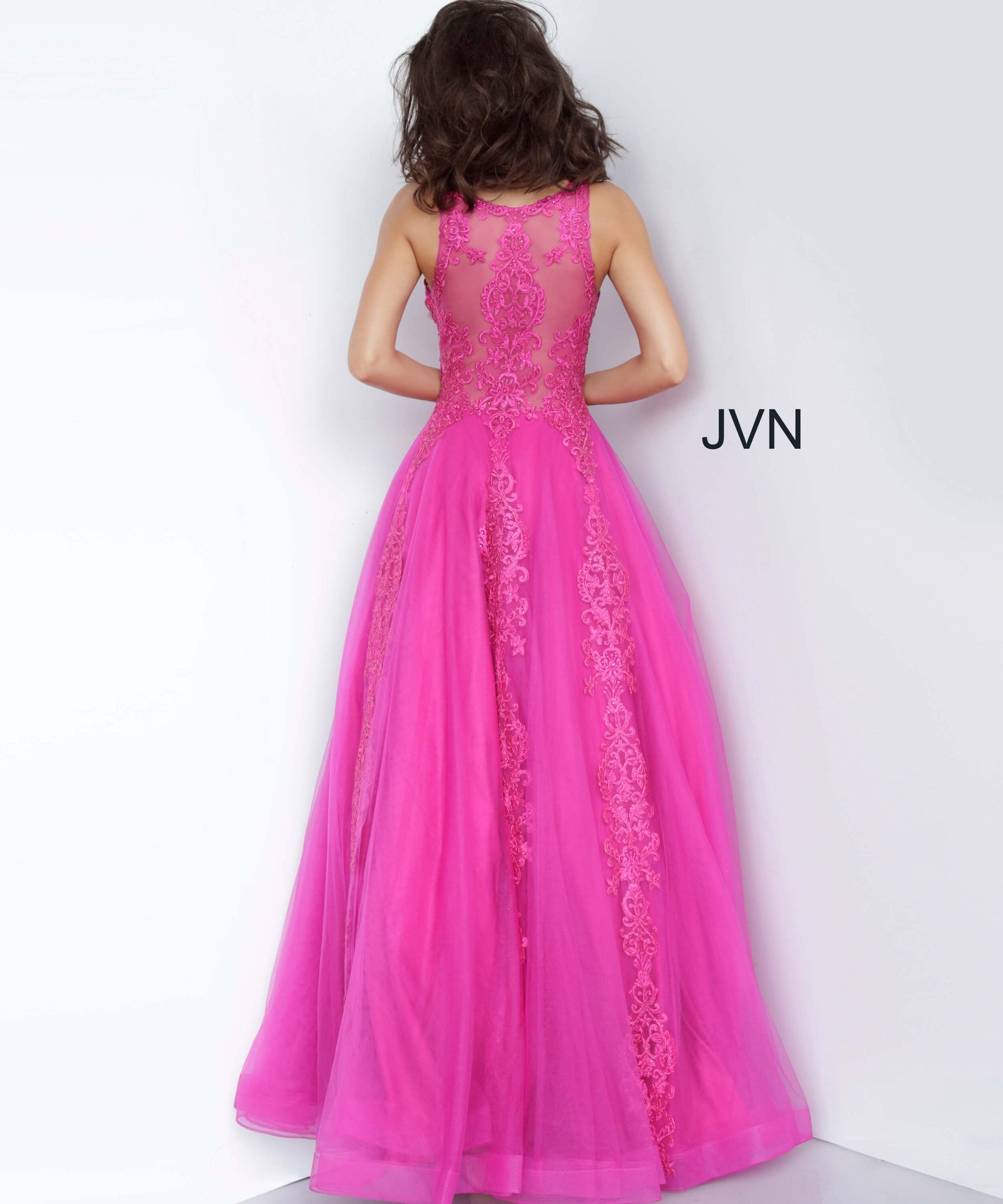 Jovani -59046 Blush Beaded Prom Ballgown
