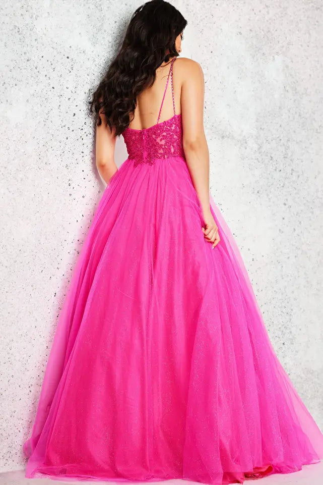 Jovani -JVN67051 Embroidered Bodice A-Line Prom Gown