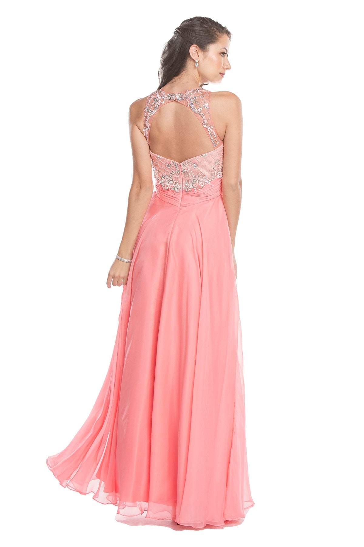 Clearance Sale Aspeed Design -L1419CL Embellished Bodice A-Line Prom Dress