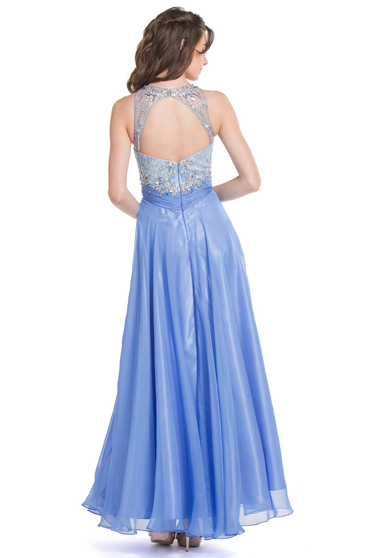 Clearance Sale Aspeed Design -L1419CL Embellished Bodice A-Line Prom Dress
