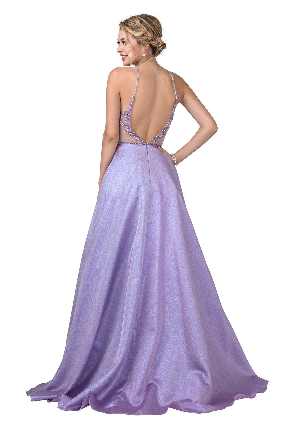 Clearance Sale Aspeed Design -L2455CL Halter A Line Dress