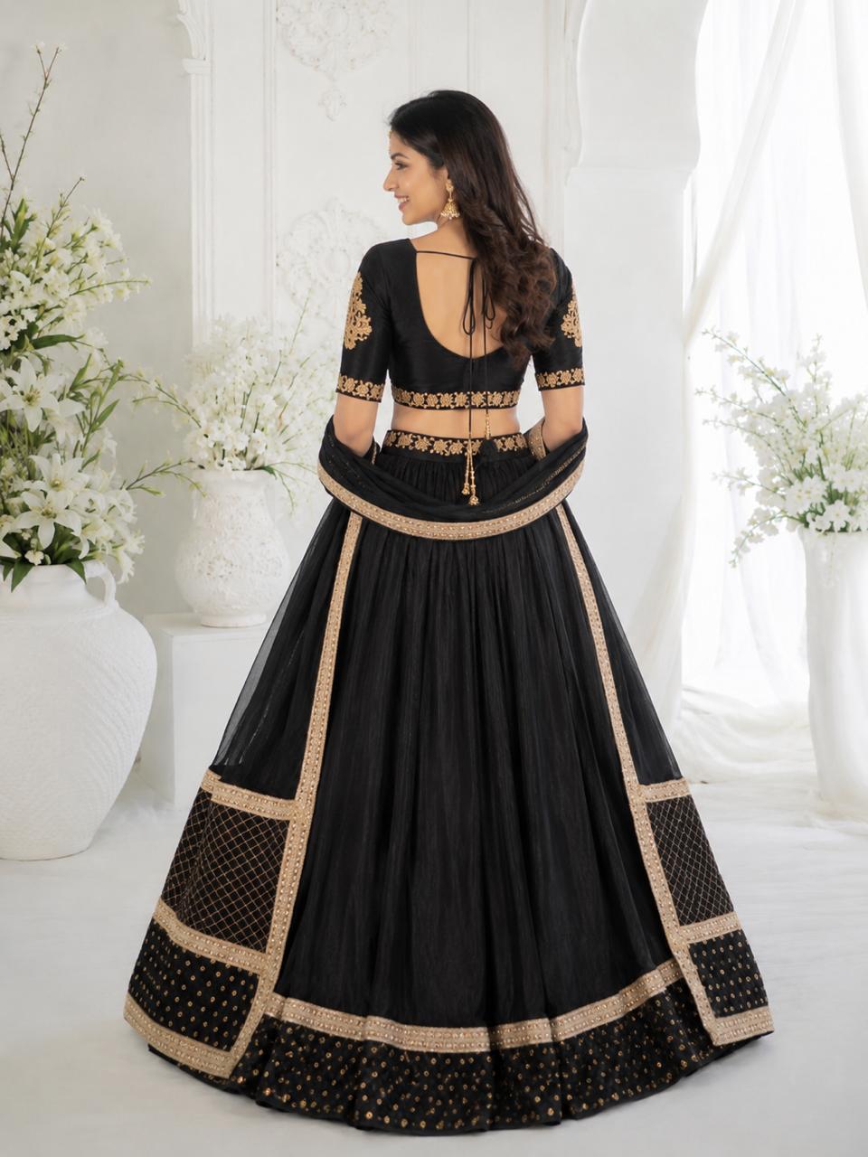 MyFashion -LEH26016 Pure Uppada Silk Lehenga Set with Chinon Dupatta & Zari Work Collection