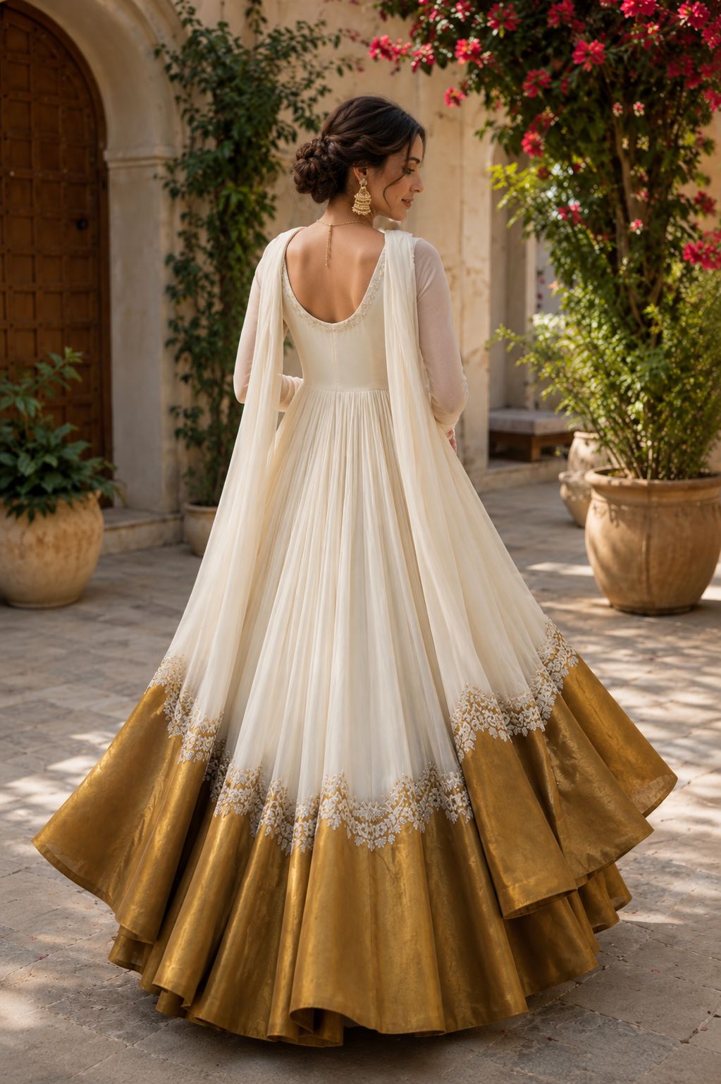 MyFashion -LIB26038 Pure Georgette Anarkali with Tissue Border & Jari Work – Designer Ethnic Set