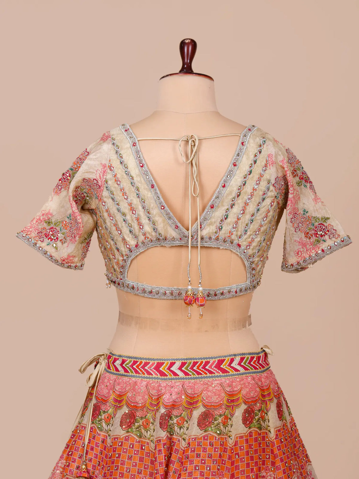 MyFashion KLS-2764 Multi Color Silk Lehenga Mirror Work Design