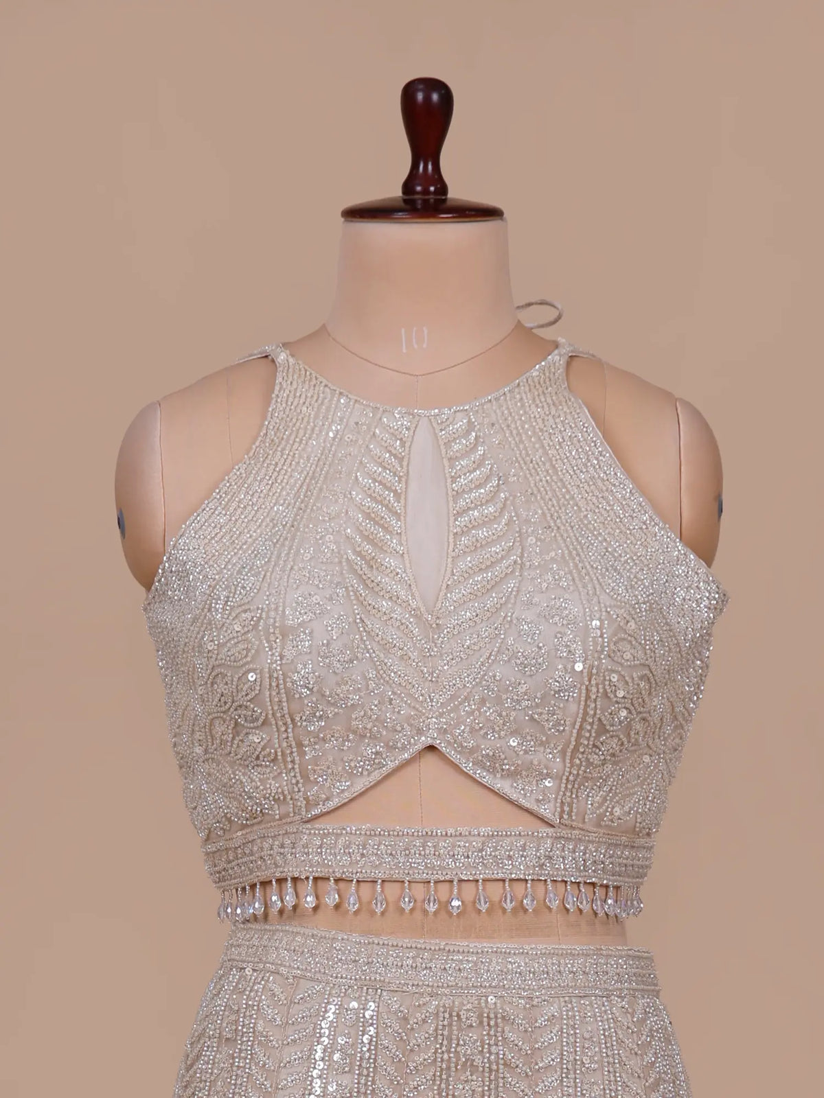 MyFashion KLS-2752 Champagne Net Fishcut Lehenga Online With Sequins Work