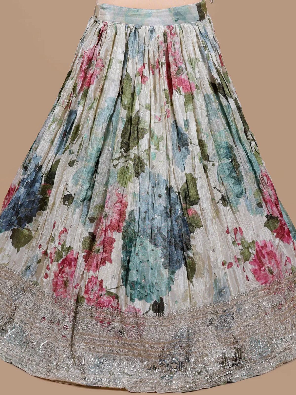 MyFashion KLS-2783 Floral Multi Color Crepe Silk Lehenga Choli