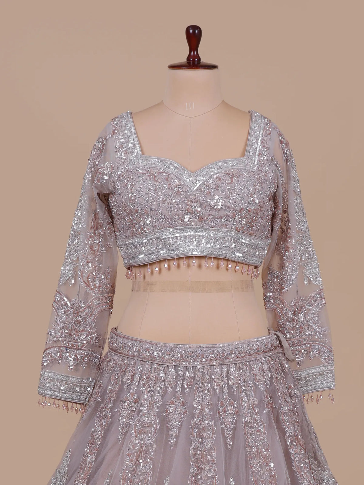 MyFashion KLS-2795 Luxury Party Wear Onion Pink Net Lehenga With Diamond Work