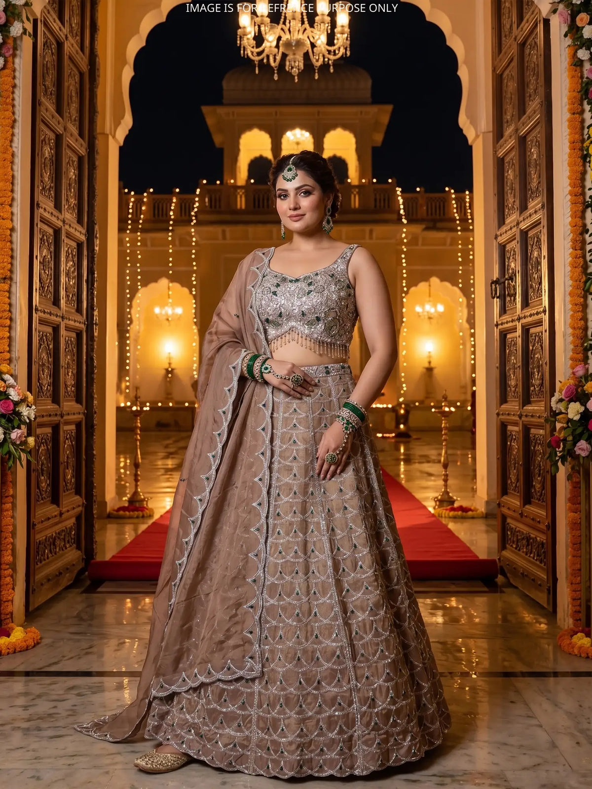 MyFashion KLS-2770 Copper Shimmer Lehenga Choli Zardosi Work