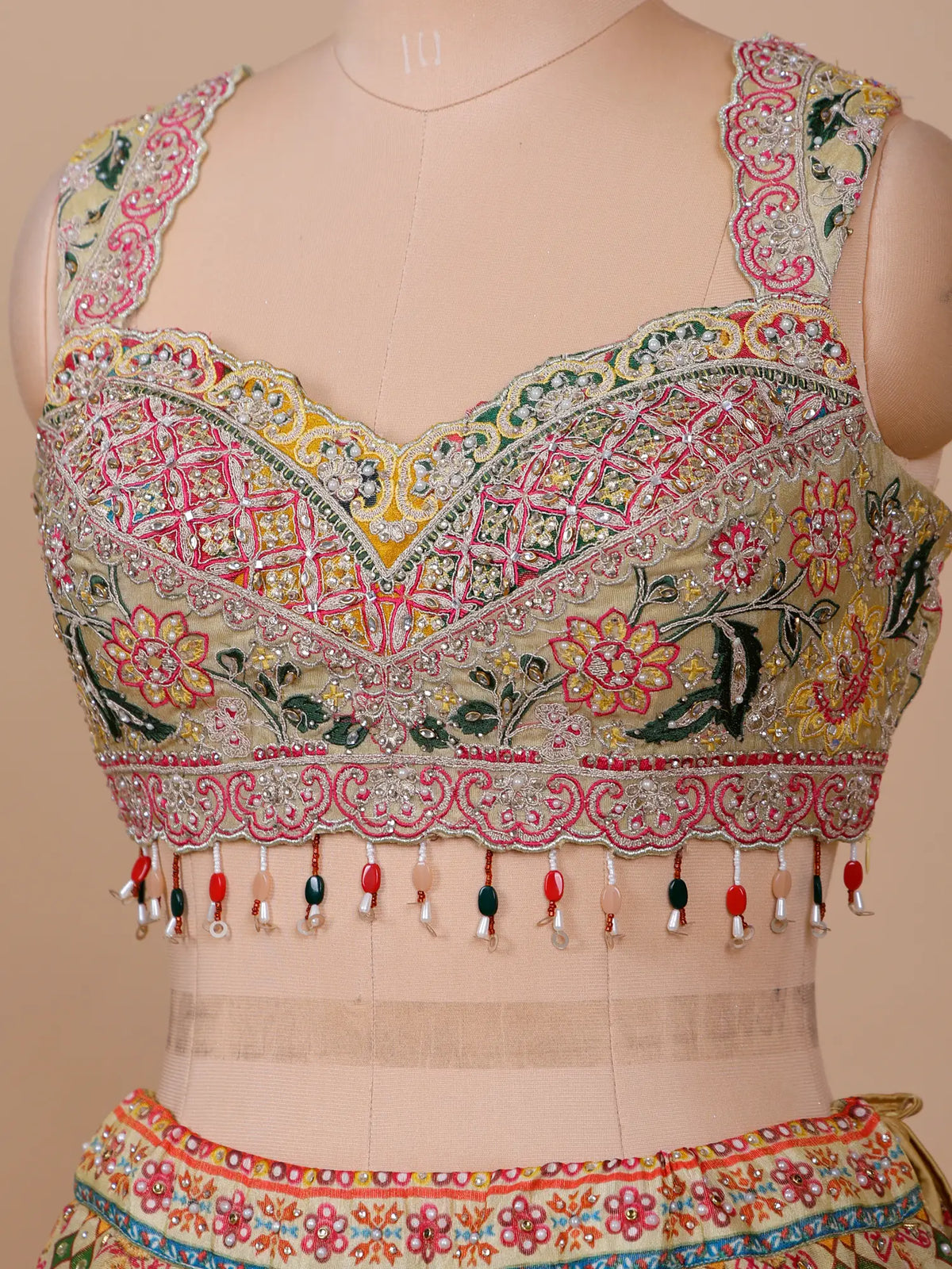 MyFashion KLS-2761 Luxury Multi Color Printed Silk Lehenga With Diamond Work