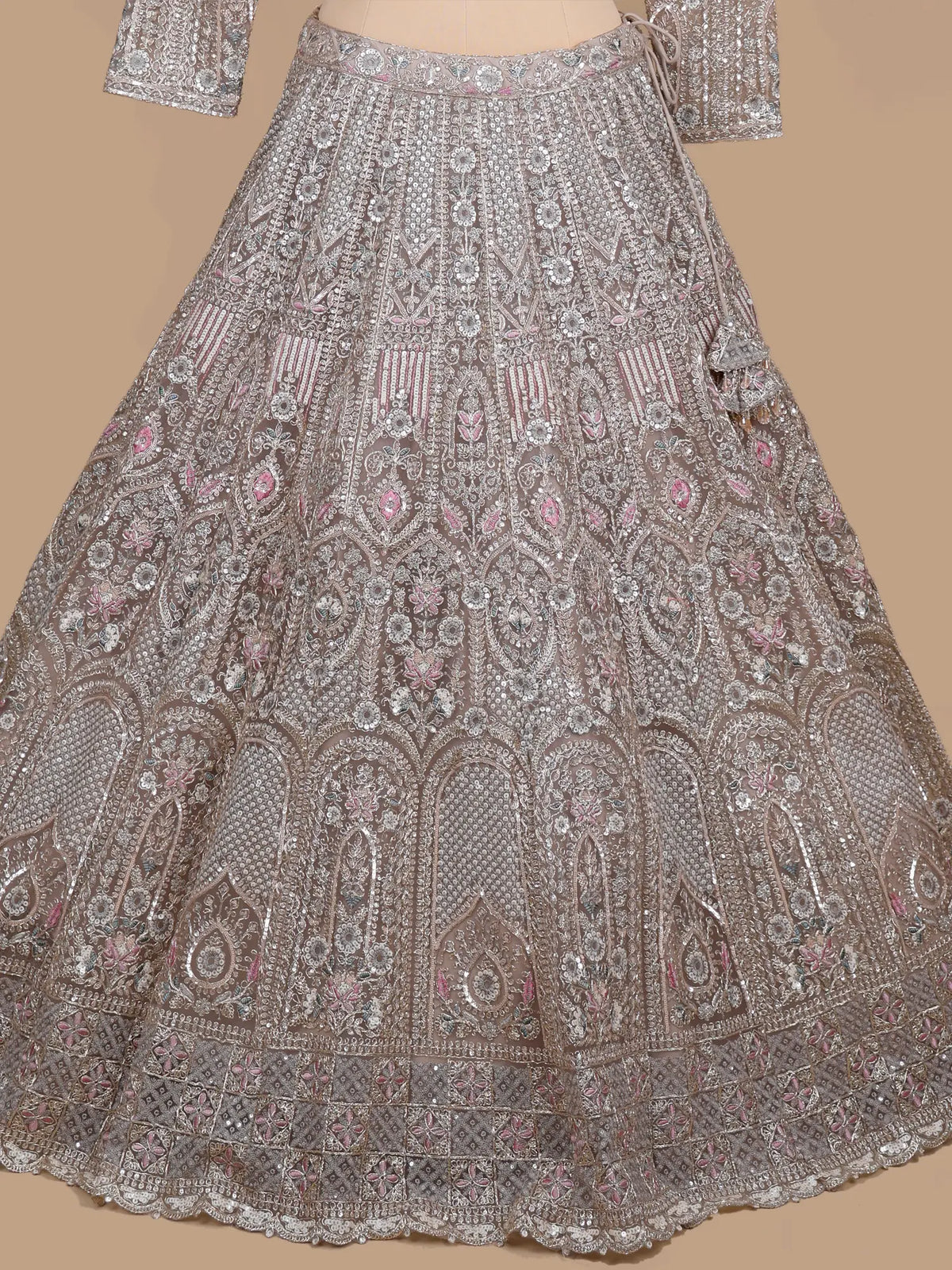 MyFashion KLS-2705 Designer Silver Zardosi Net Lehenga For Wedding Wear