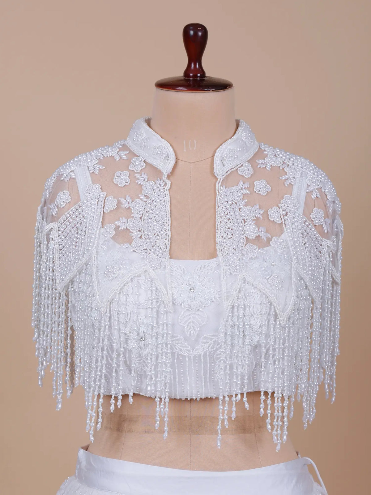 MyFashion KLS-2792 Celebrity Inspired Designer White Net Lehenga With Pearl Work