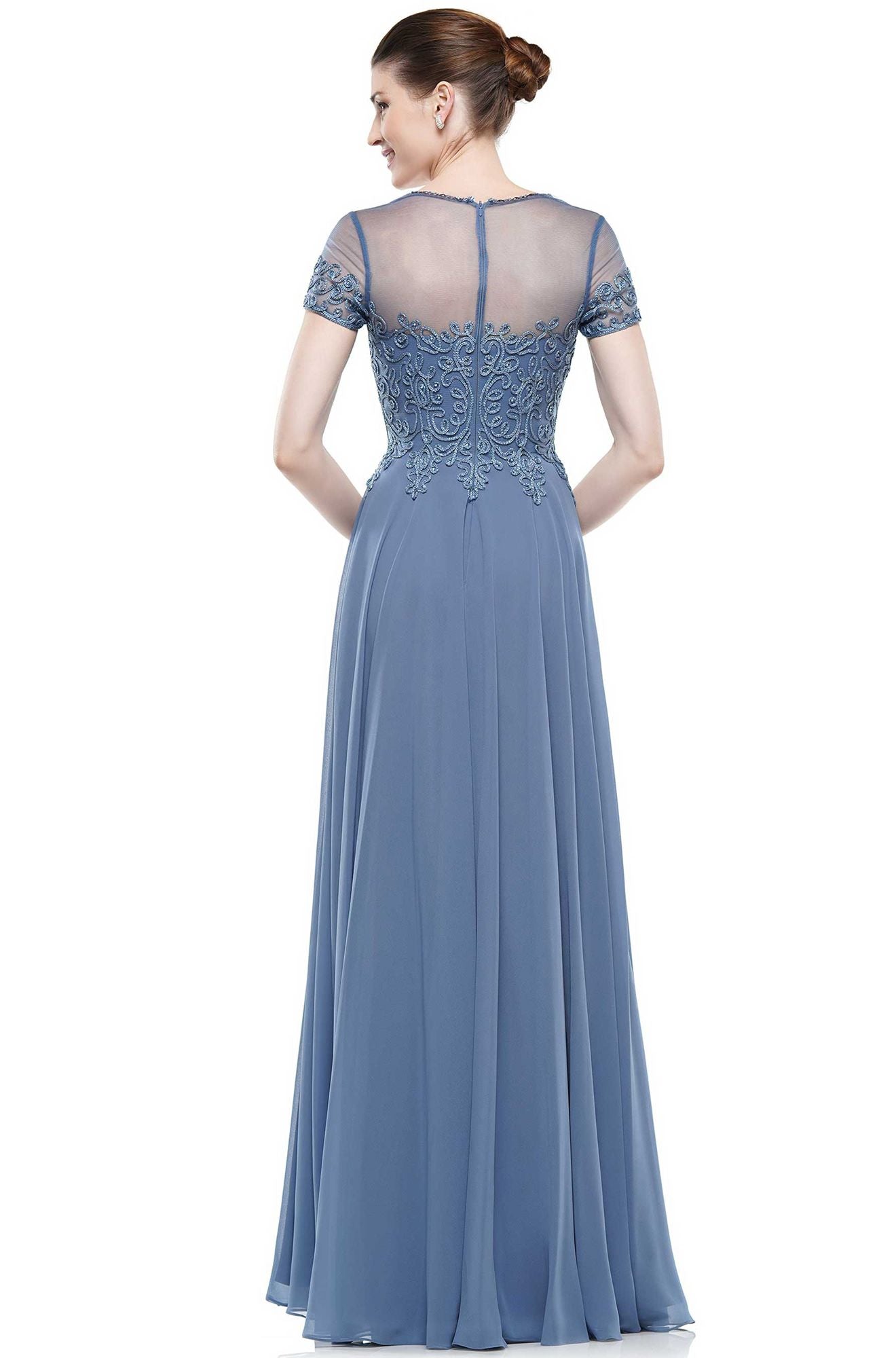 Clearance Sale Marsoni by Colors -M271CL A Line Dress With Soutache Embroidered