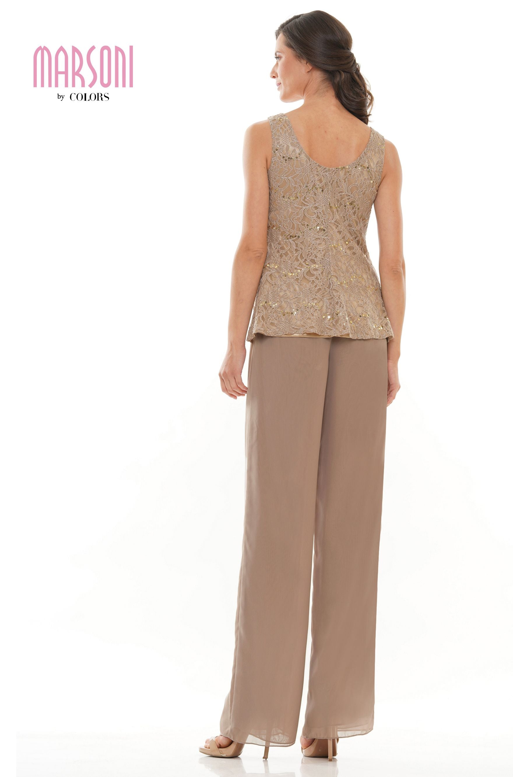 Clearance Sale Marsoni by Colors -M305 Pantsuit With Stretch Lace Jacket
