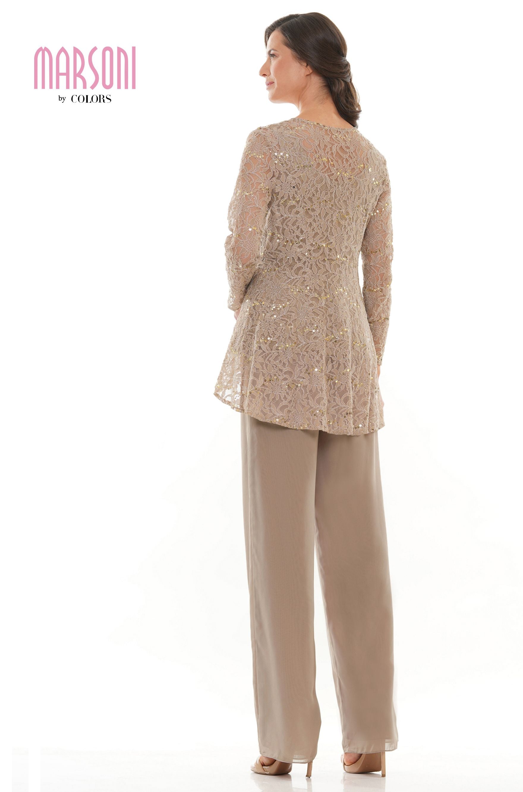Clearance Sale Marsoni by Colors -M305 Pantsuit With Stretch Lace Jacket