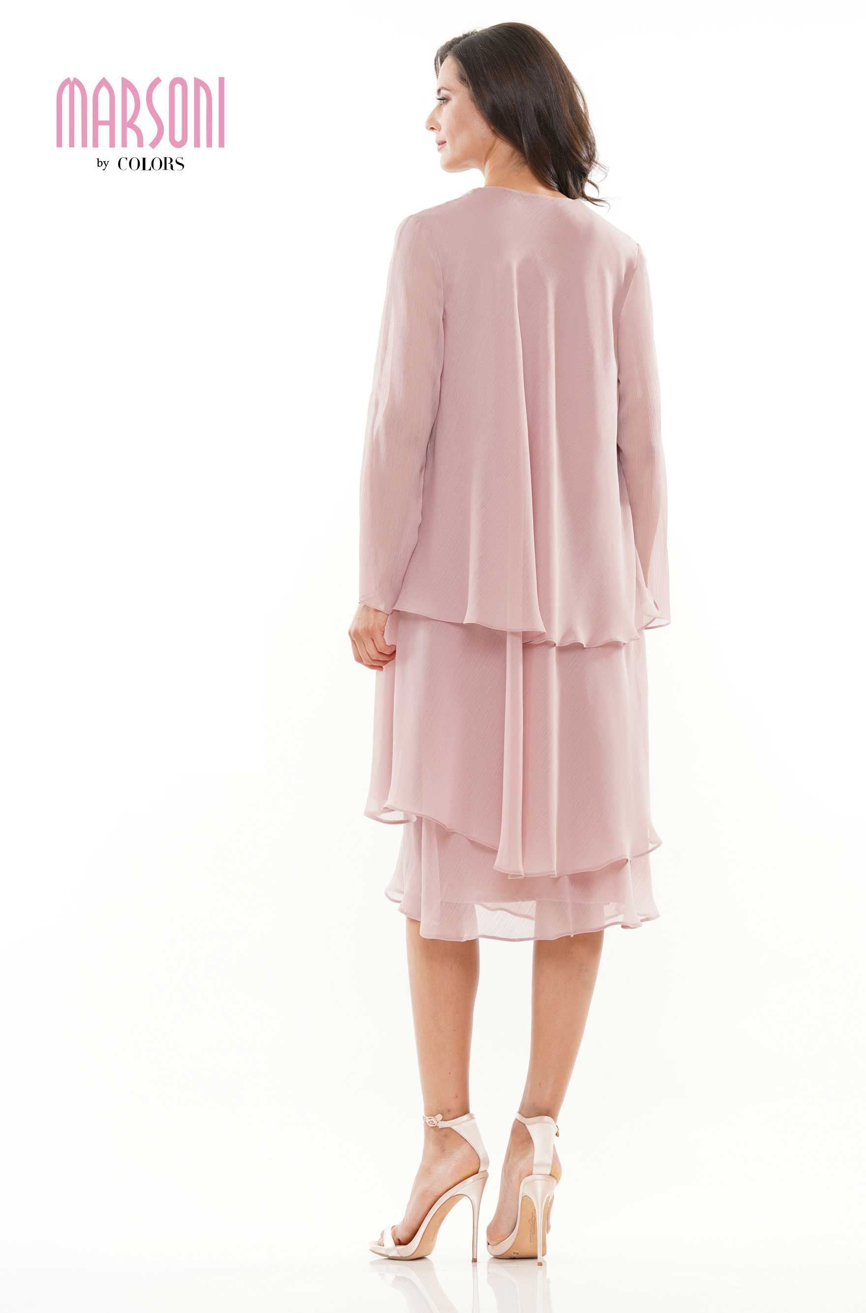 Marsoni by Colors -M307 Chiffon Sheath Dress With Jacket