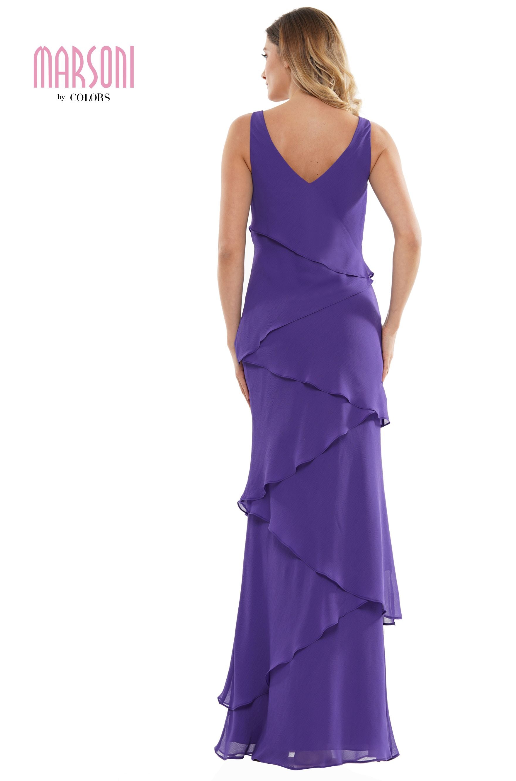 Marsoni by Colors -M309 Ruffled Sheath Dress With Jacket