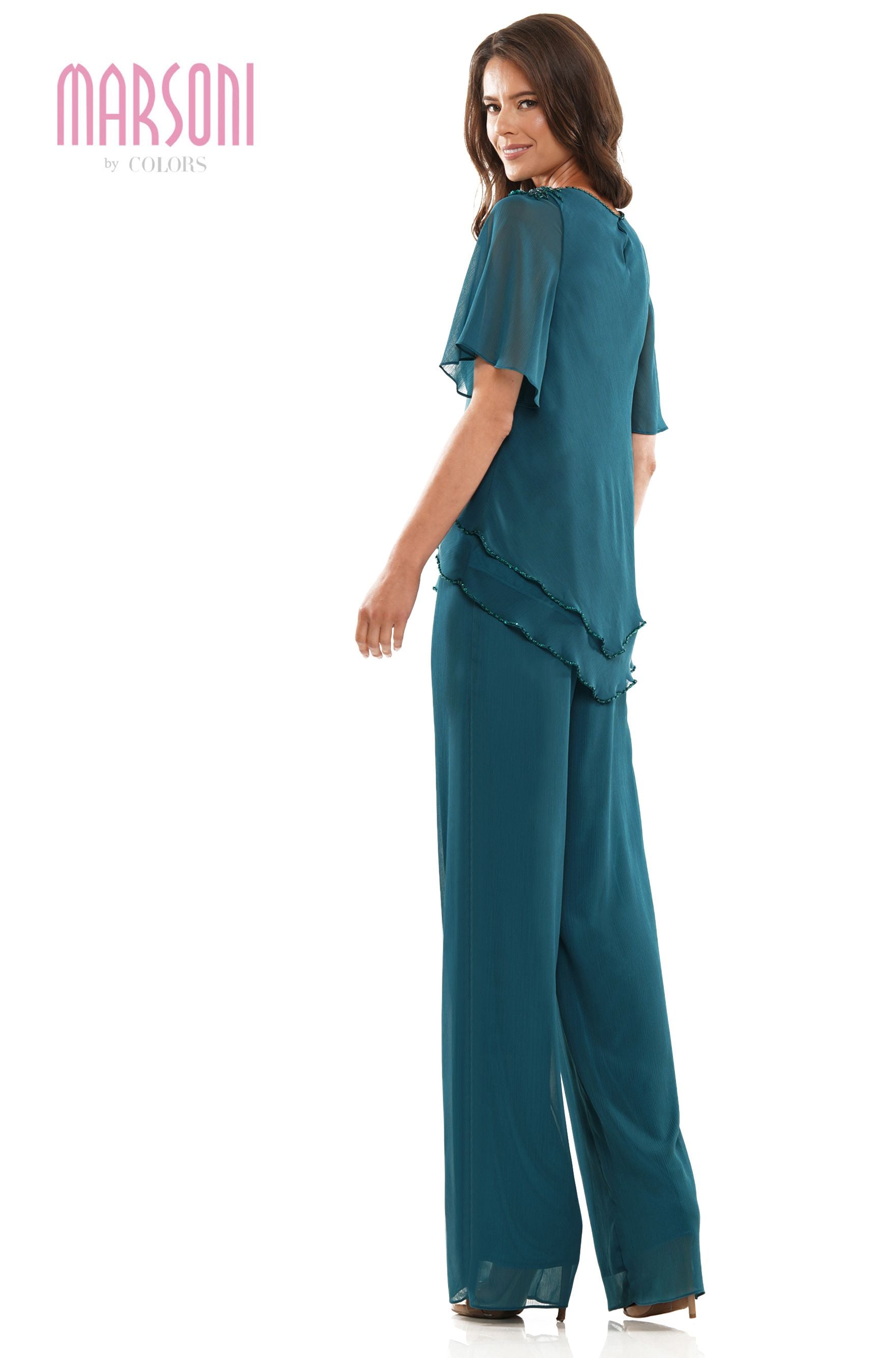 Marsoni by Colors -M321 Pantsuit With Short Sleeves