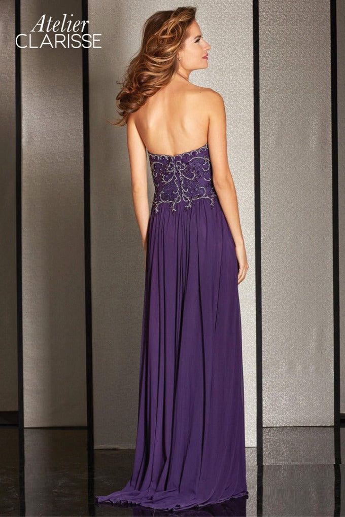 Clarisse -M6229 Embellished Column Evening Dress