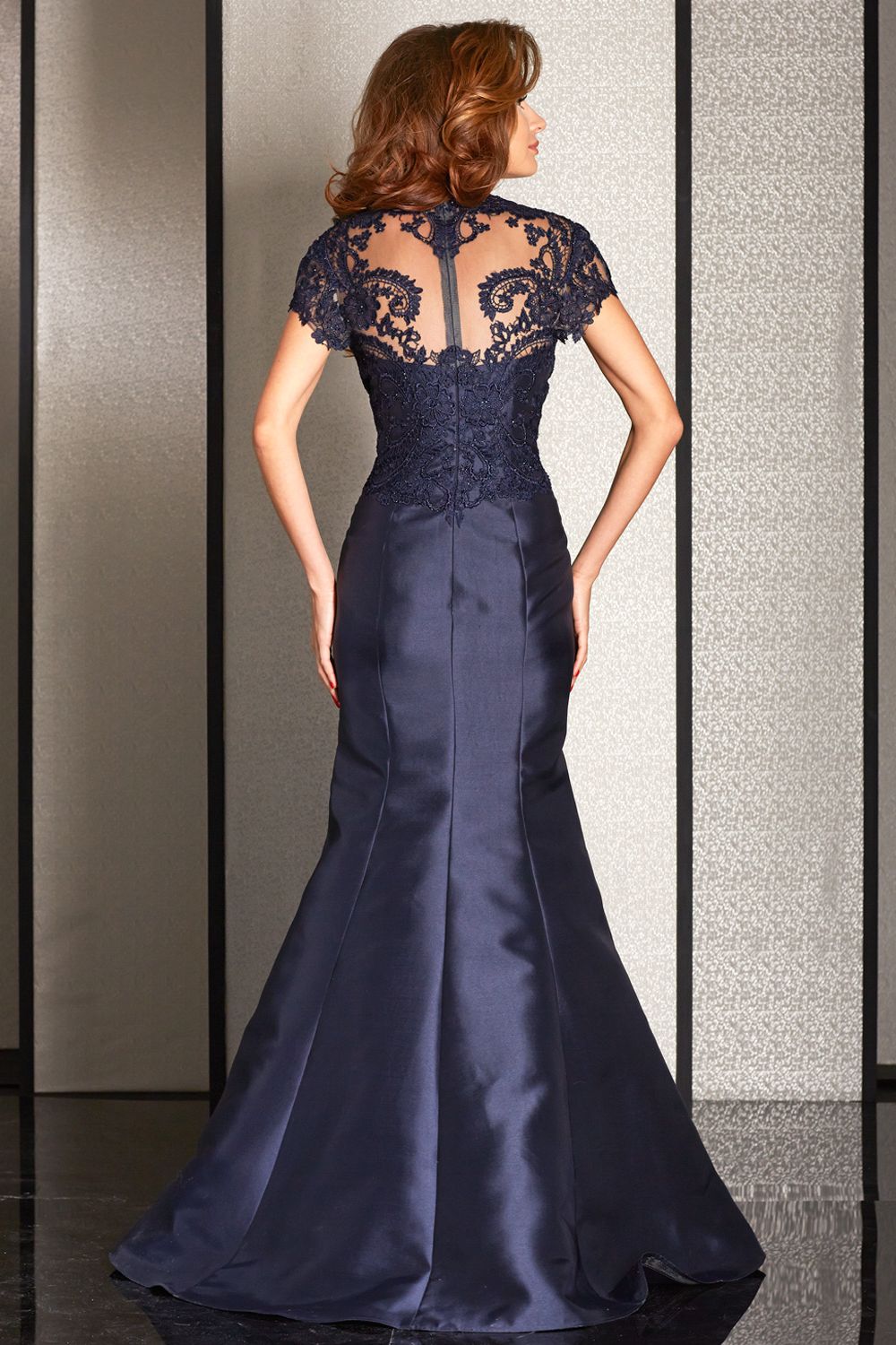 Clarisse -M6256 Lace Applique Trumpet Prom Dress