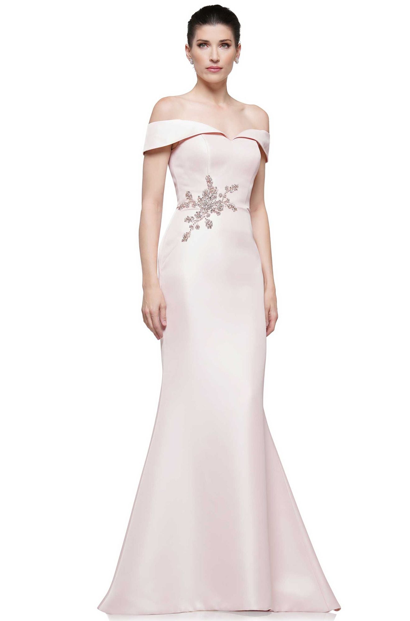 Marsoni by Colors -MV1003 Fit and Flare Dress With Beading Embellishment