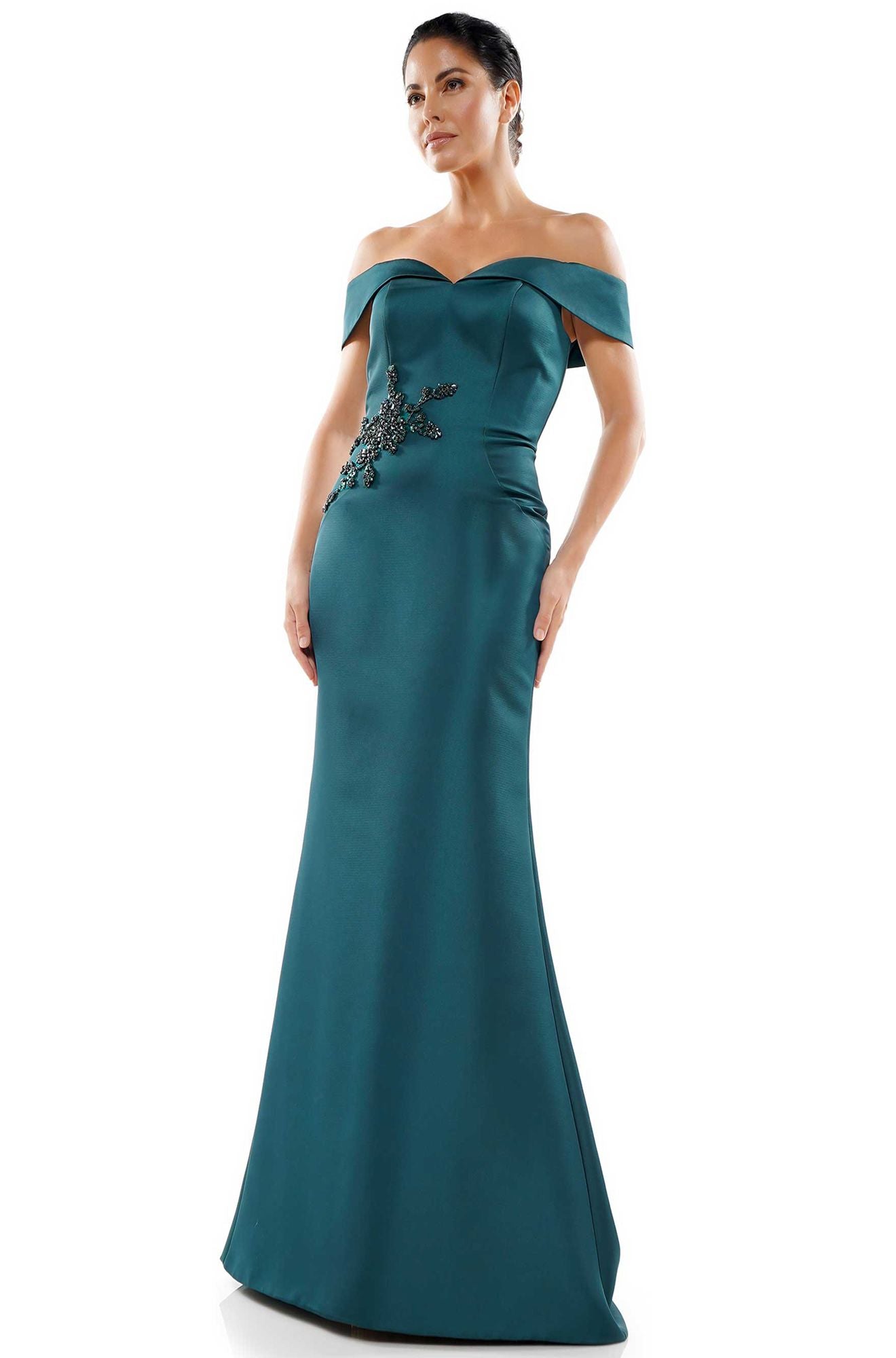 Marsoni by Colors -MV1003 Fit and Flare Dress With Beading Embellishment