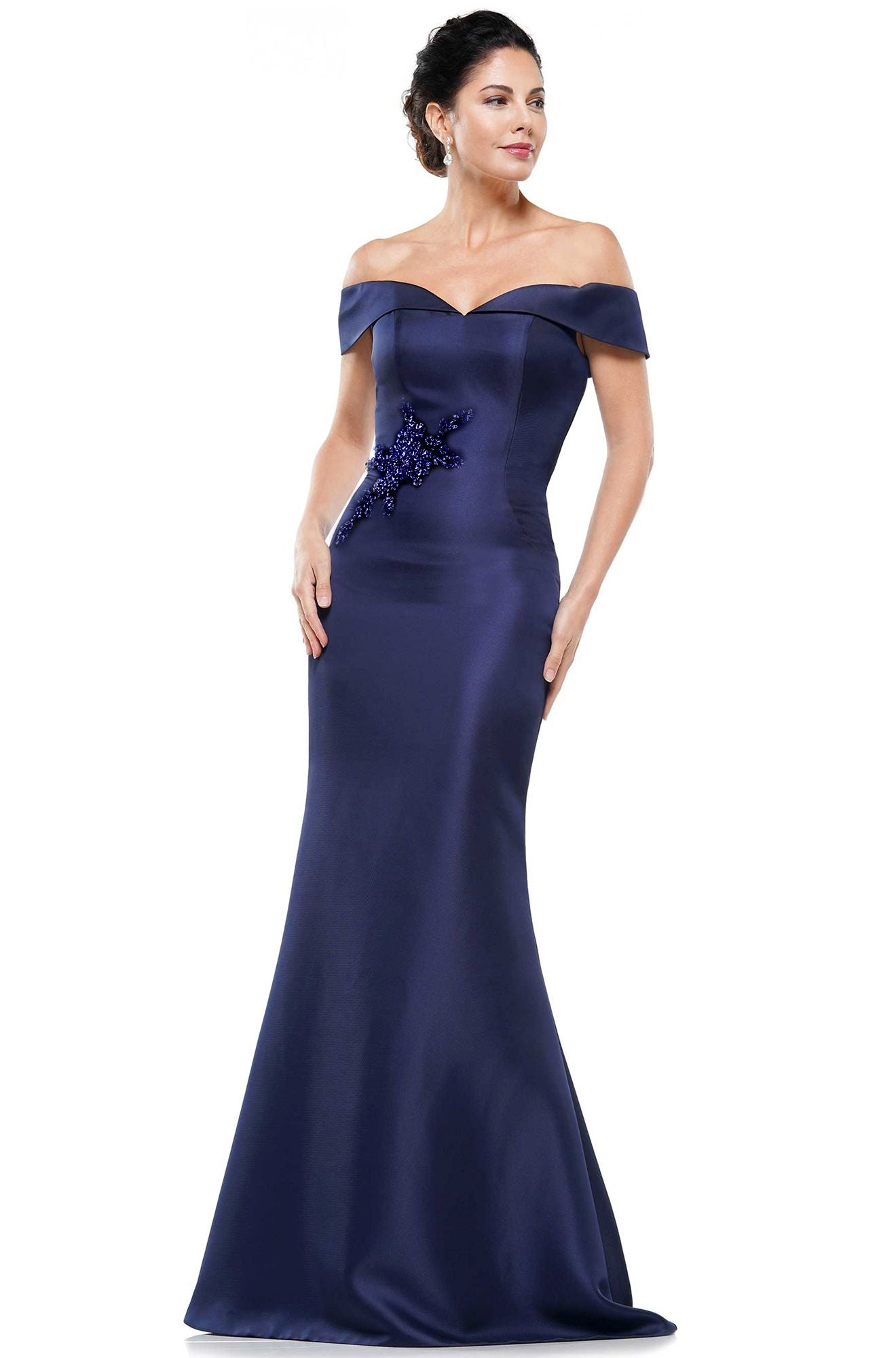 Marsoni by Colors -MV1003 Fit and Flare Dress With Beading Embellishment