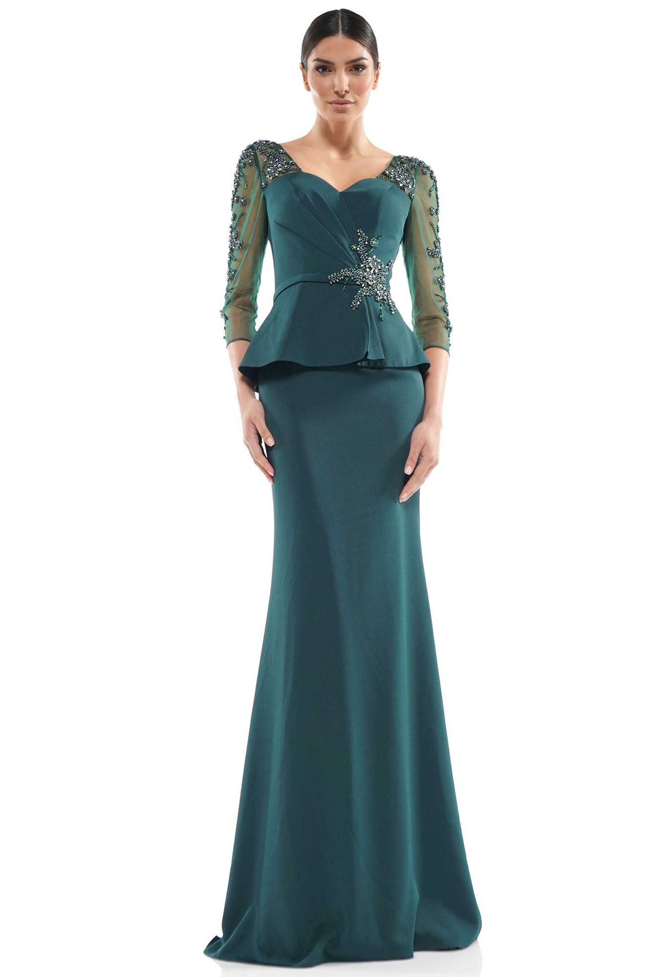 Marsoni by Colors -MV1037 Fit And Flare Dress Dress With Beaded Embellishment
