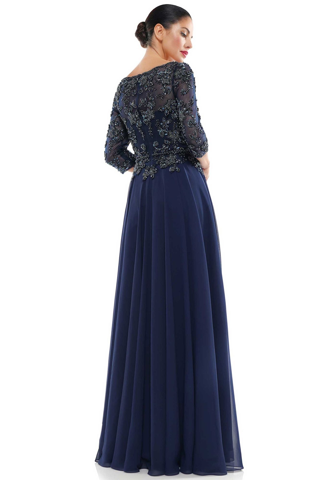 Clearance Sale Marsoni by Colors -MV1051CL A Line Dress With Beaded Bodice