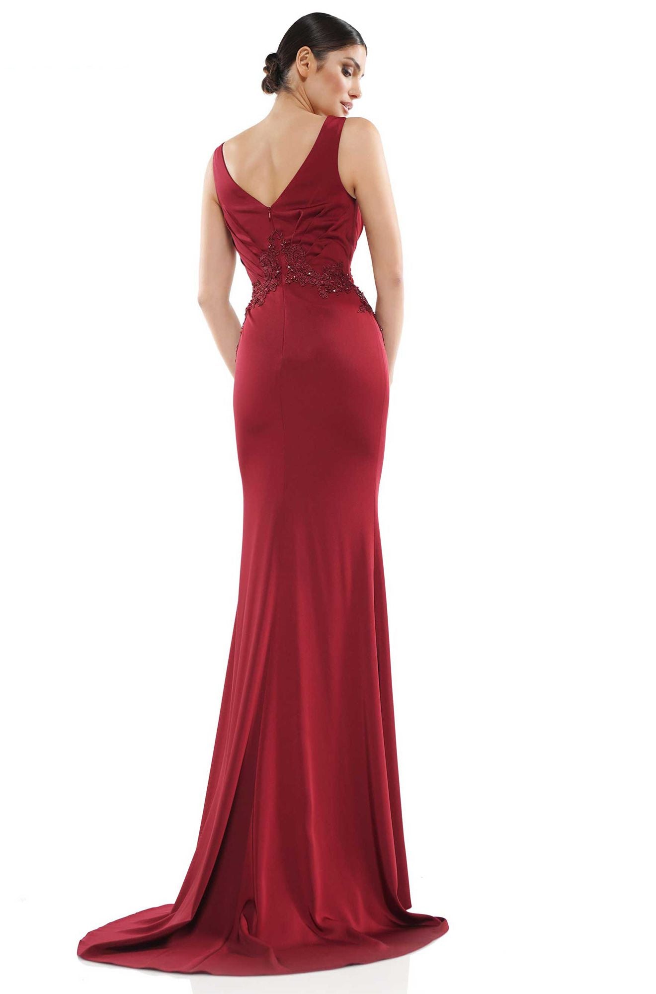 Marsoni by Colors -MV1054 Trumpet Dress With Pleated Wrap Bodice