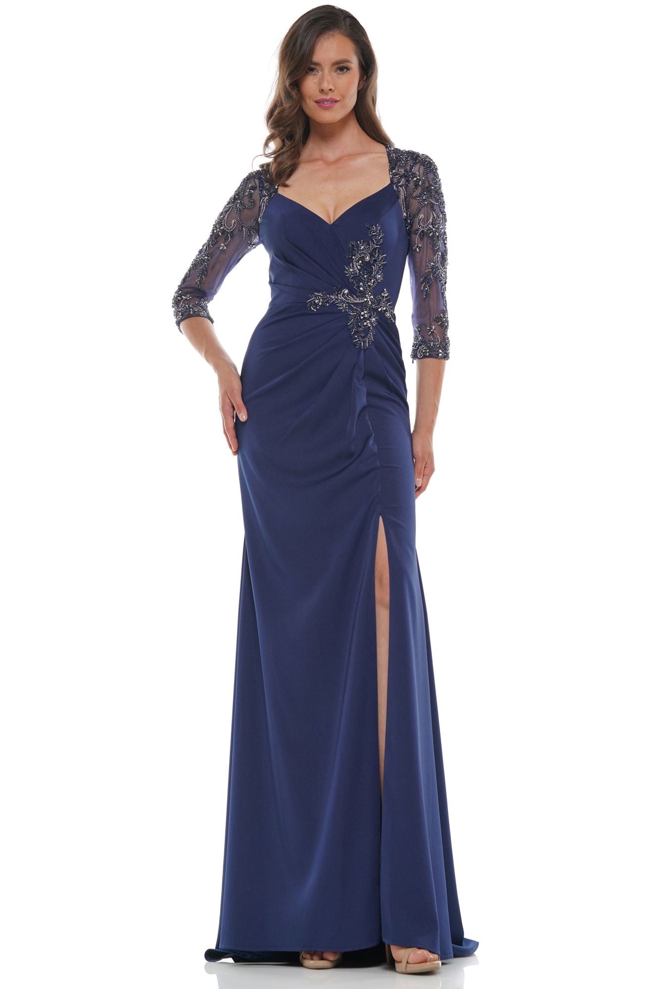 Marsoni by Colors -MV1070 Column Dress With Leg Slit