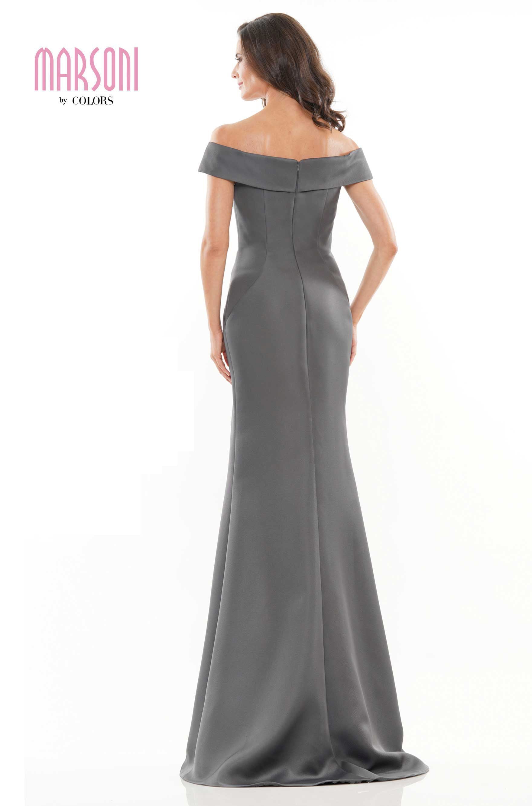 Marsoni by Colors -MV1153 Mermaid Dress With Off Shoulder