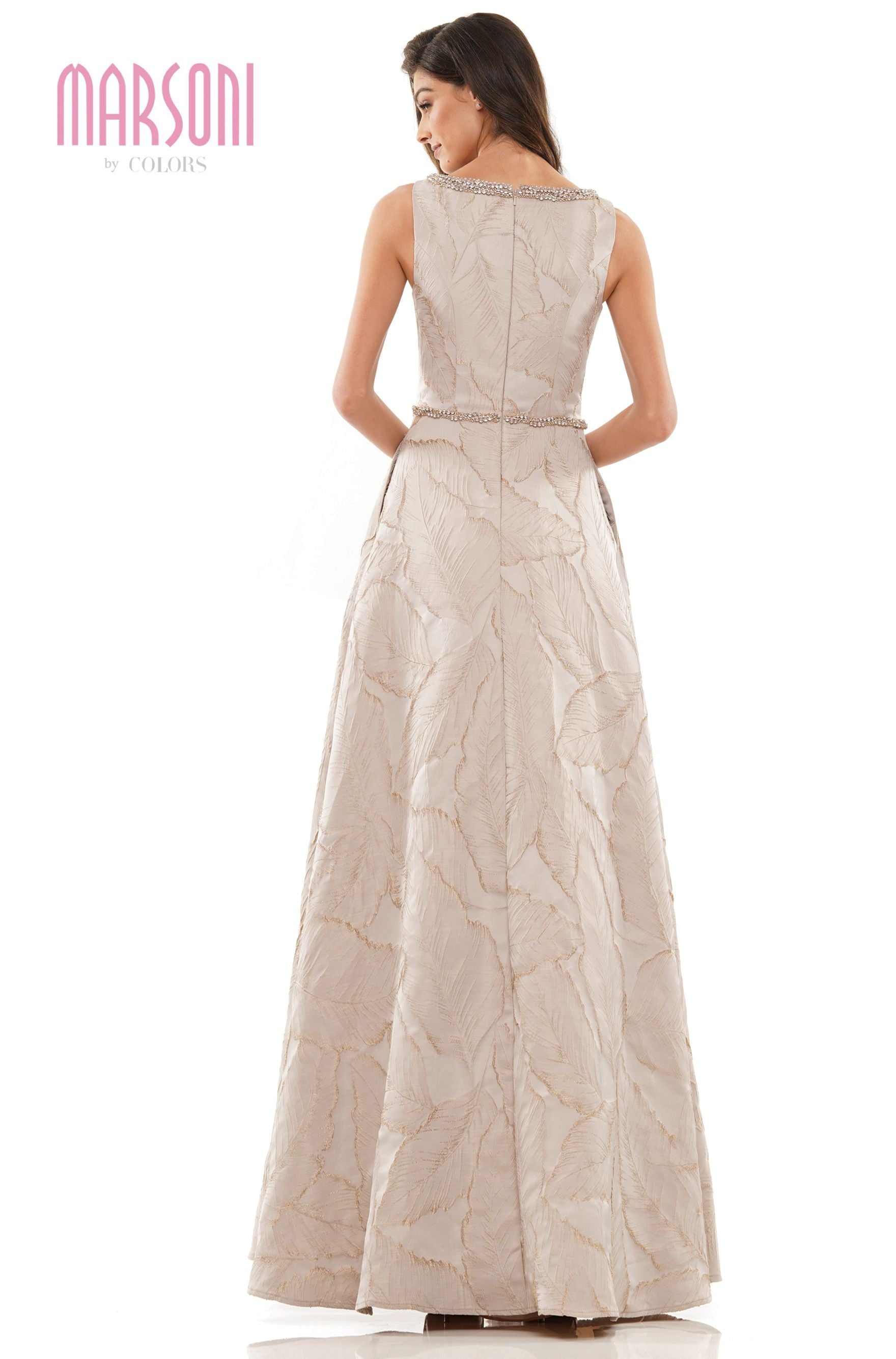 Marsoni by Colors -MV1224 A Line Dress With Crystal Beadings