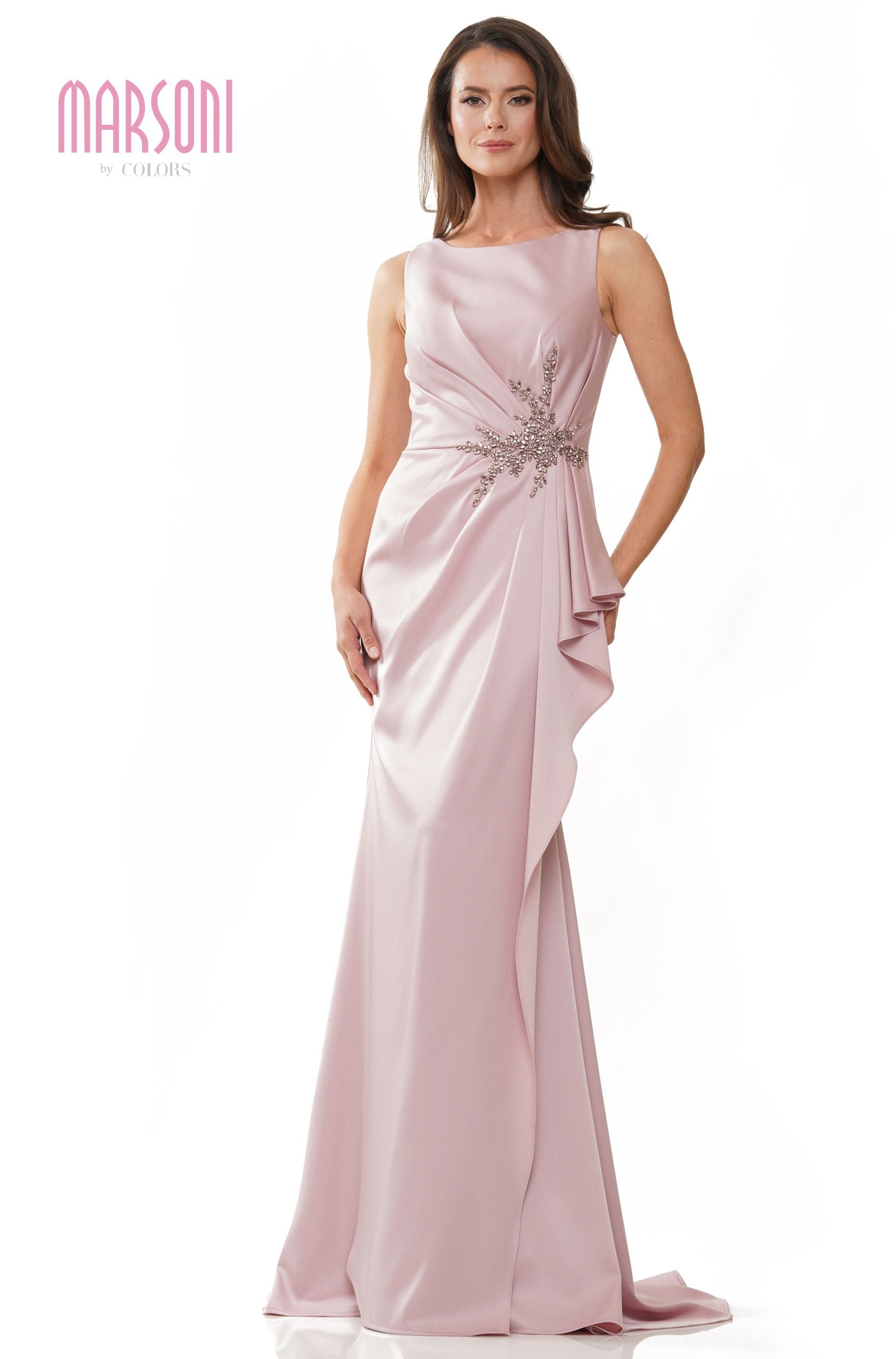 Marsoni by Colors -MV1233 Fit and Flare With Beaded Embelishment