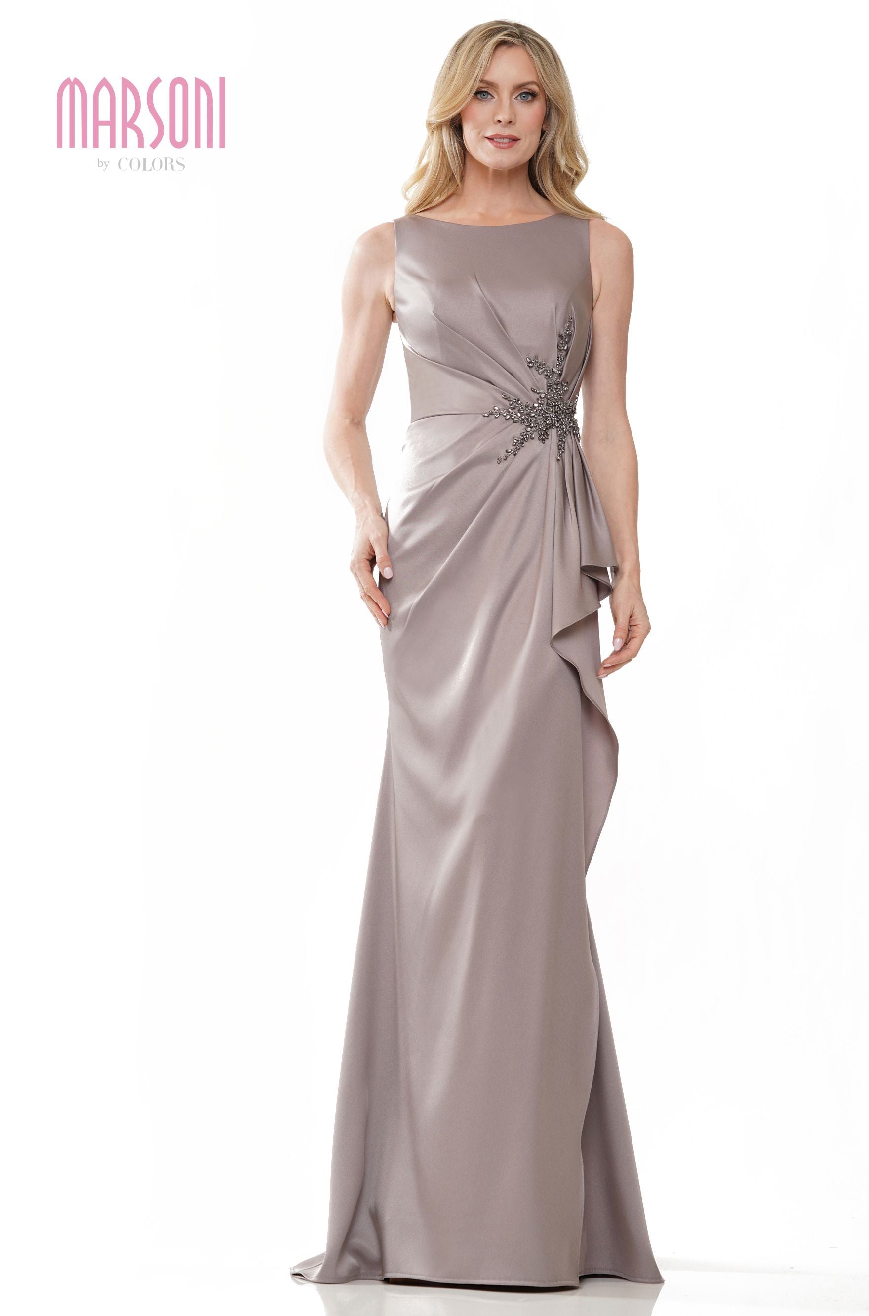 Marsoni by Colors -MV1233 Fit and Flare With Beaded Embelishment