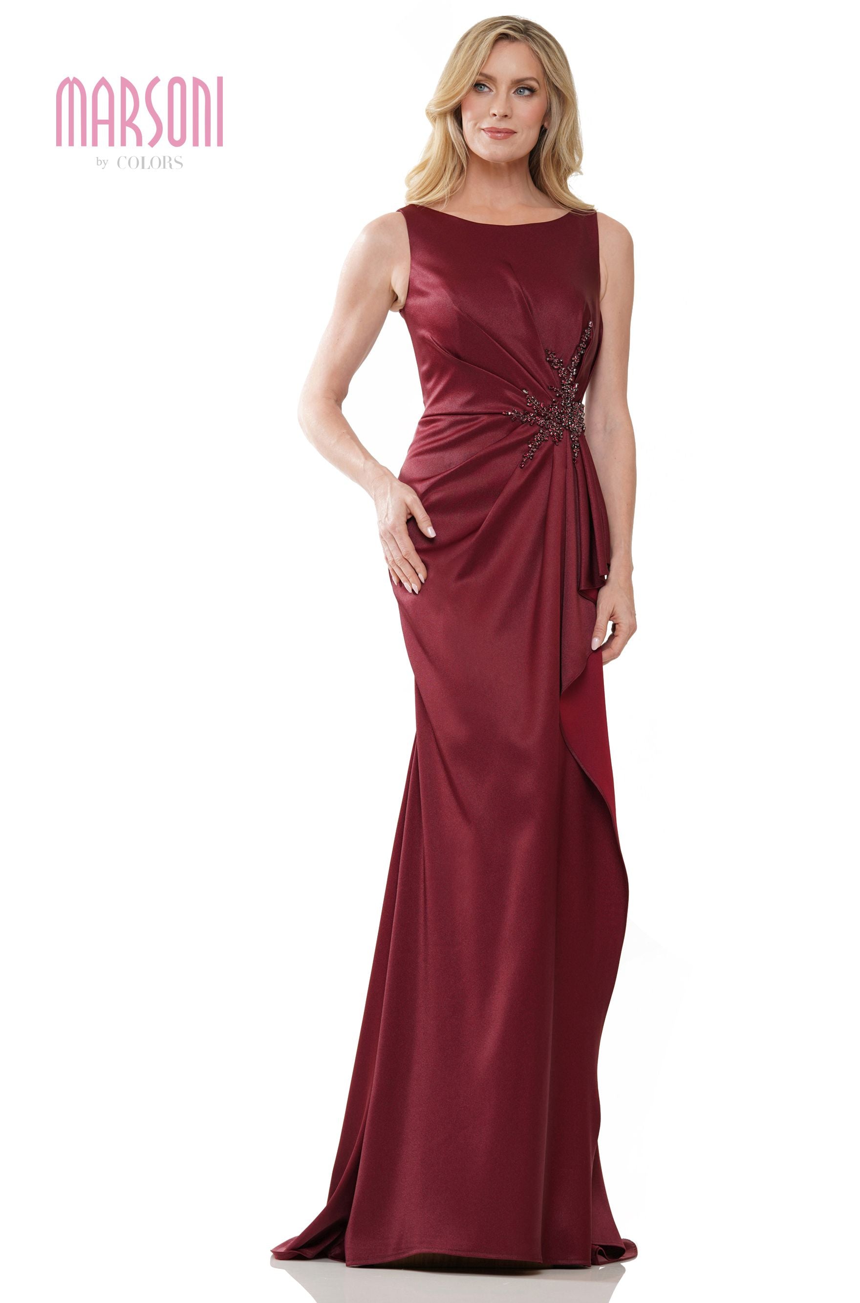 Marsoni by Colors -MV1233 Fit and Flare With Beaded Embelishment