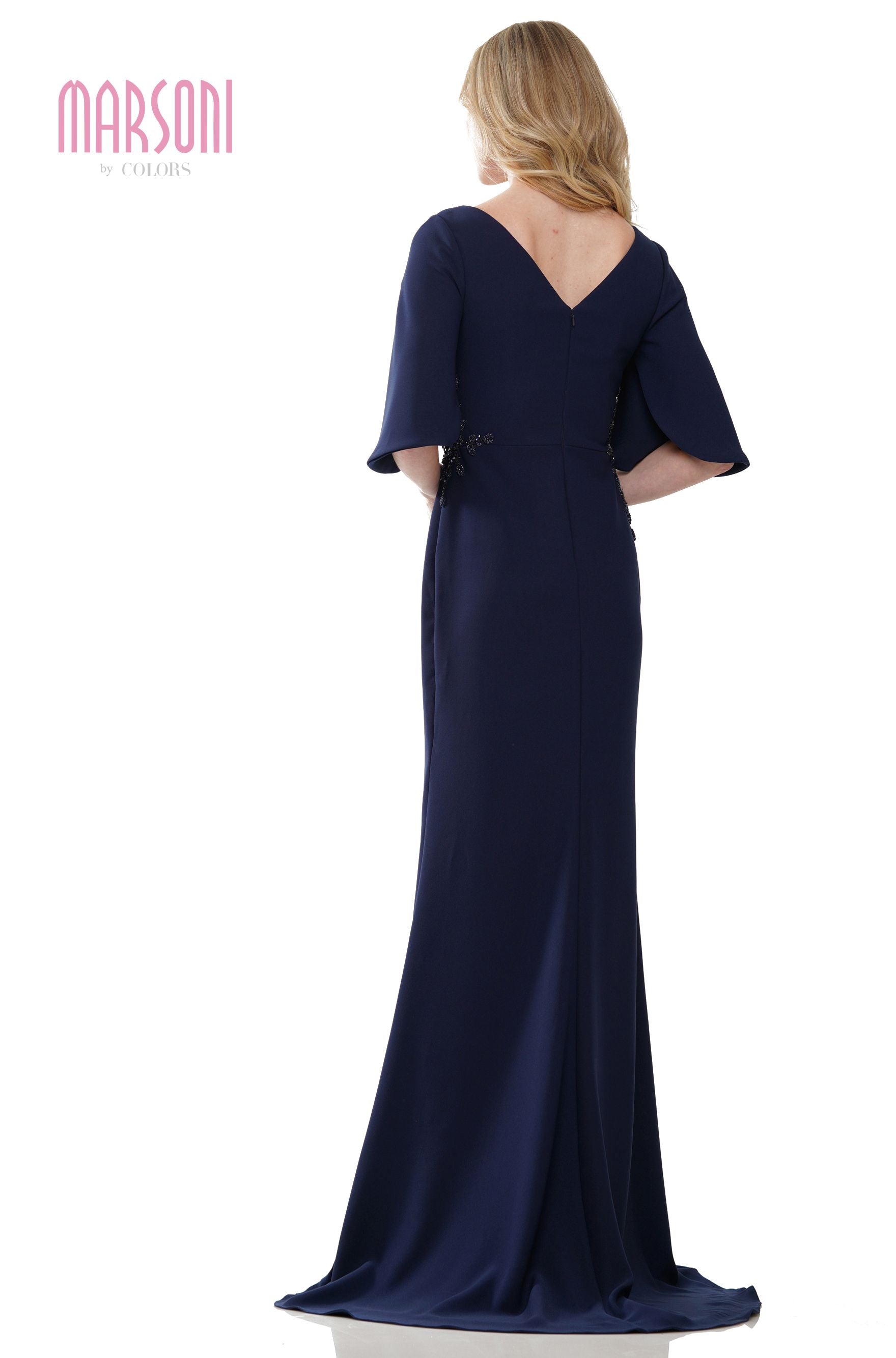 Marsoni by Colors -MV1248 Sheath Dress With Beaded On Waist