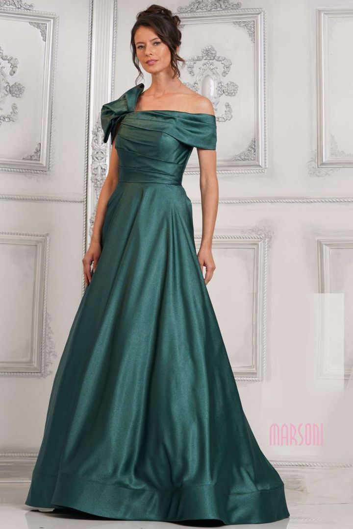 Marsoni by Colors -MV1288 Off Shoulder Satin Ball Gown