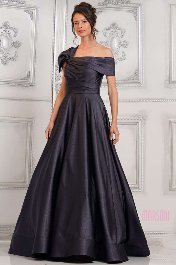 Marsoni by Colors -MV1288 Off Shoulder Satin Ball Gown