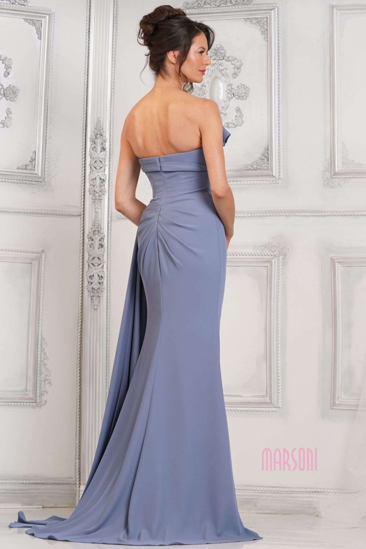 Marsoni by Colors -MV1304 Strapless Crepe Sheath Dress
