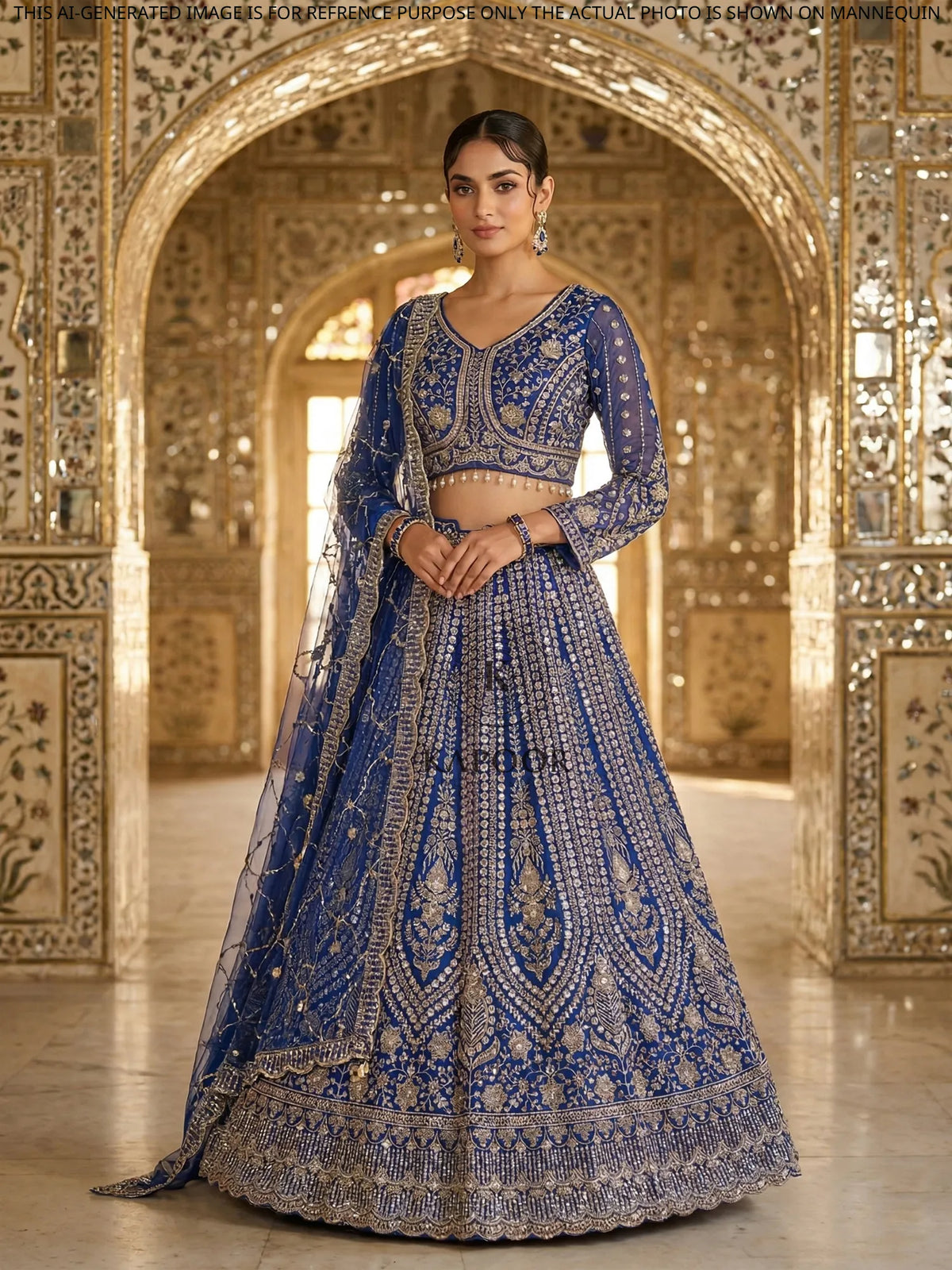 MyFashion KLS-2490 Zarqaa Elegance Net Lehenga with Bead & Sequin Embroidery