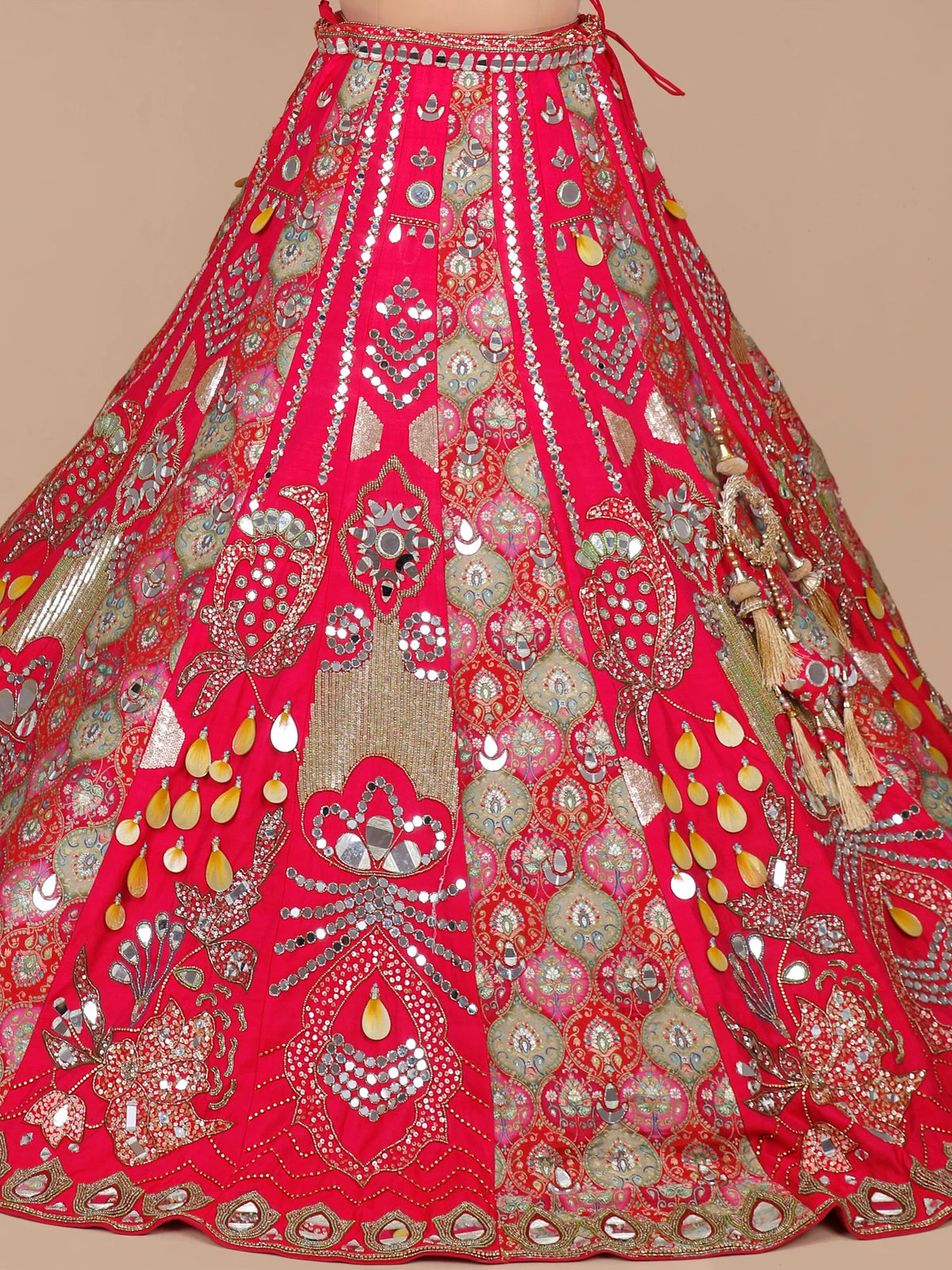 MyFashion KLS-2694 Pink Raw Silk Dilruba Sequin lehenga